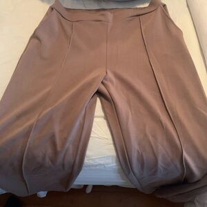 Scoop NYC Taupe Wide-Leg Pants